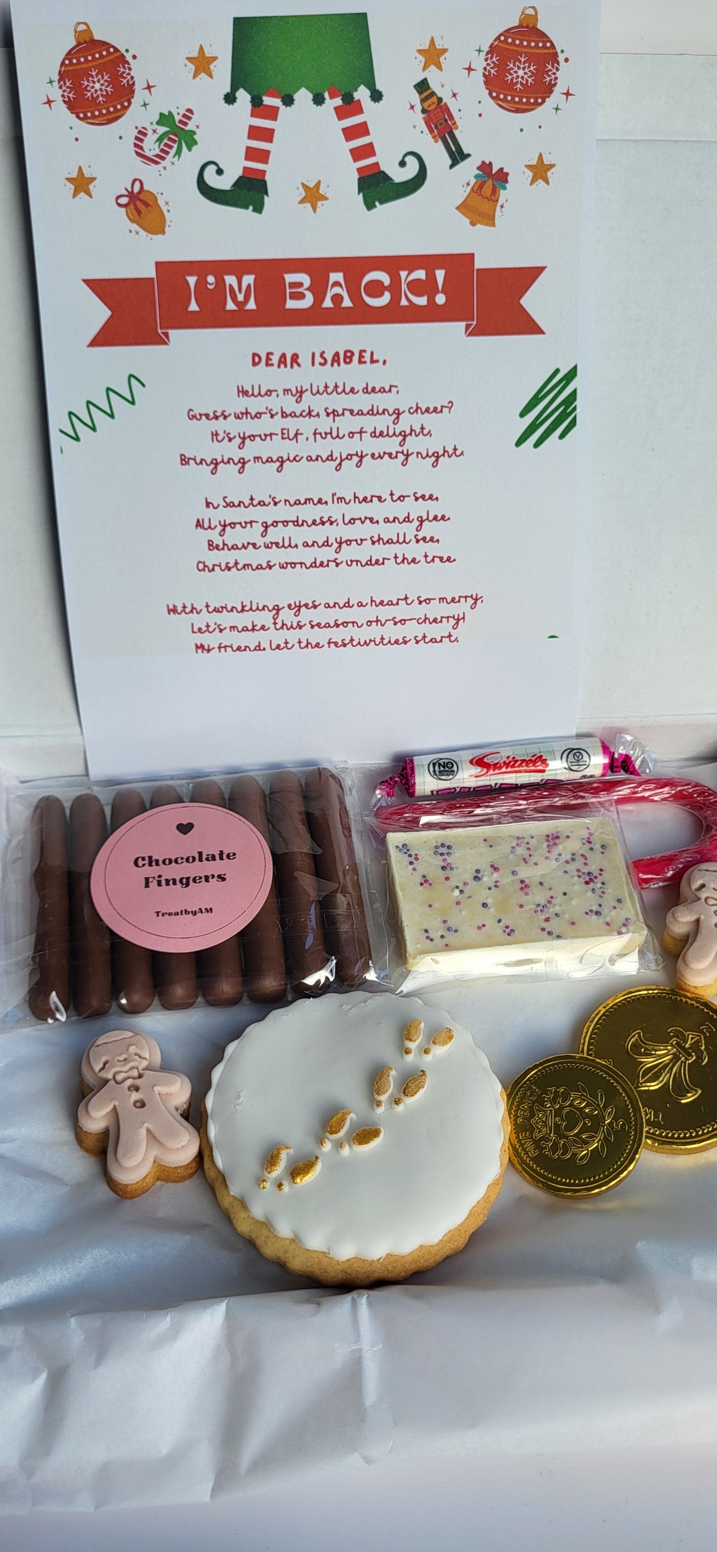 ELF ARRIVAL LETTER/ Customised Elf Arrival Box/ Elf delivery/ Elf Box/Christmas Delivery/Personalised Gift/Special Delivery/Letter from Elf