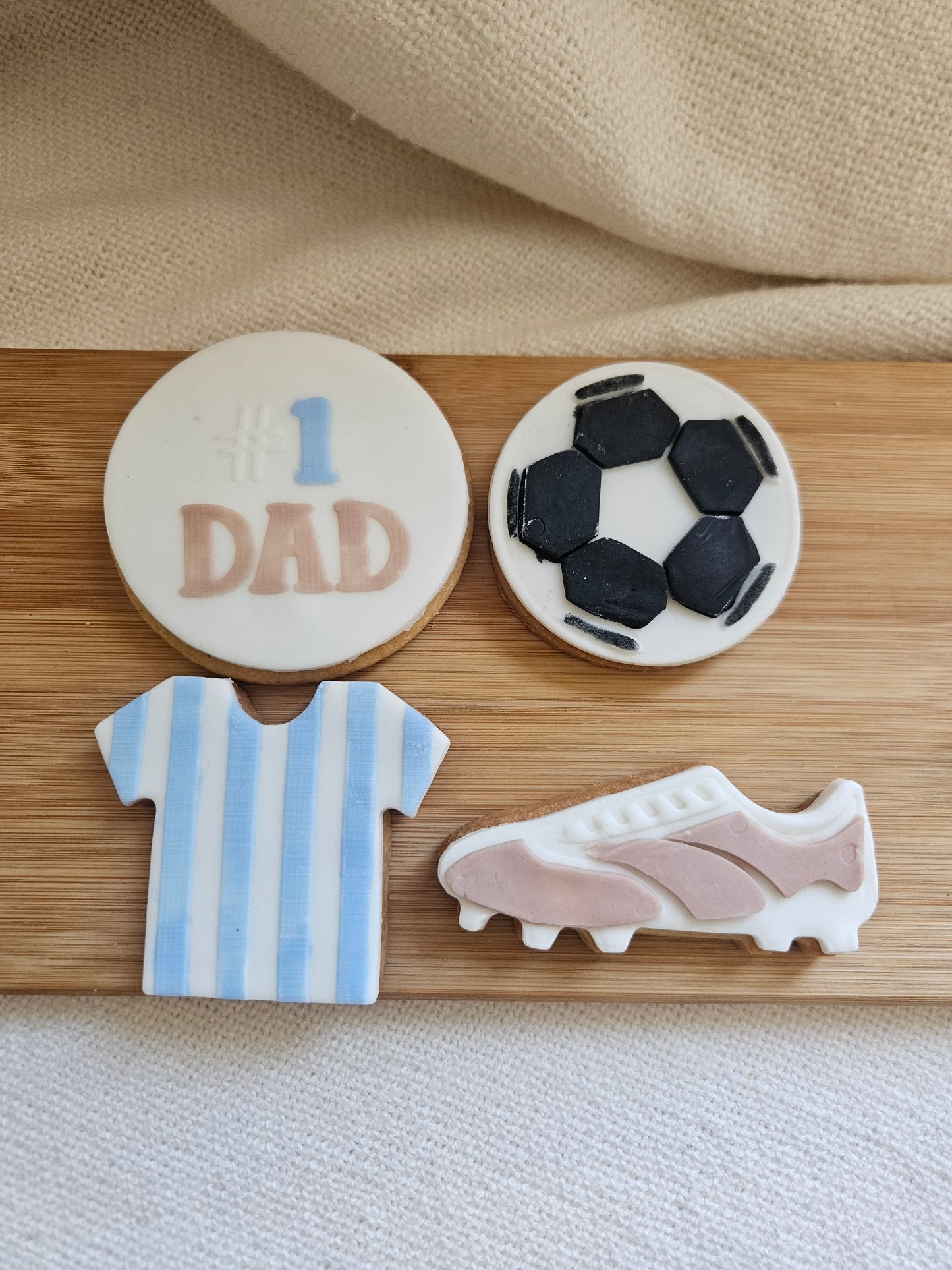 PRE ORDER- Father's Day Biscuits| Football Theme