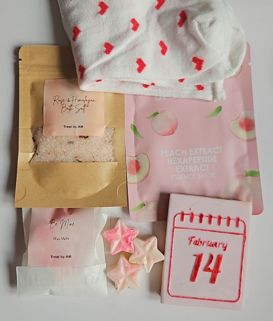 Valentine Gift| Valentine Socks | Valentine Gift Hamper| Pamper Hamper| Selfcare Box| Gift for Her| Hug in a Box - A & M