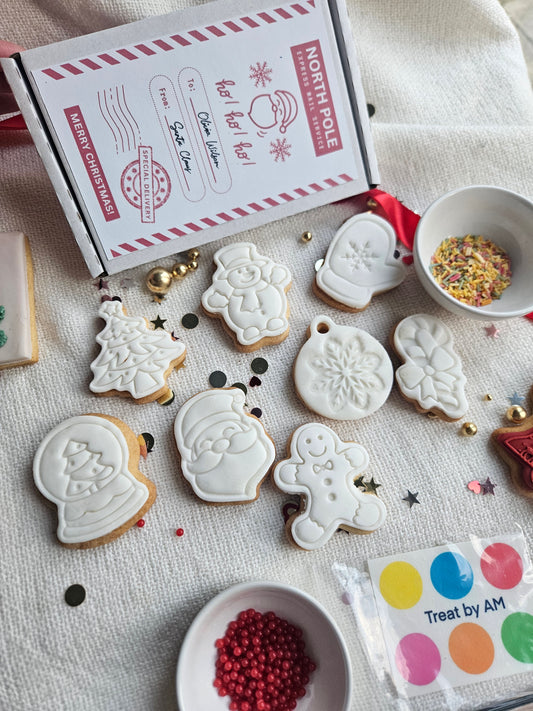 Paint Your Own Christmas Cookie Kit | DIY Holiday Cookie Decorating Set |Festive Edible Gift Box