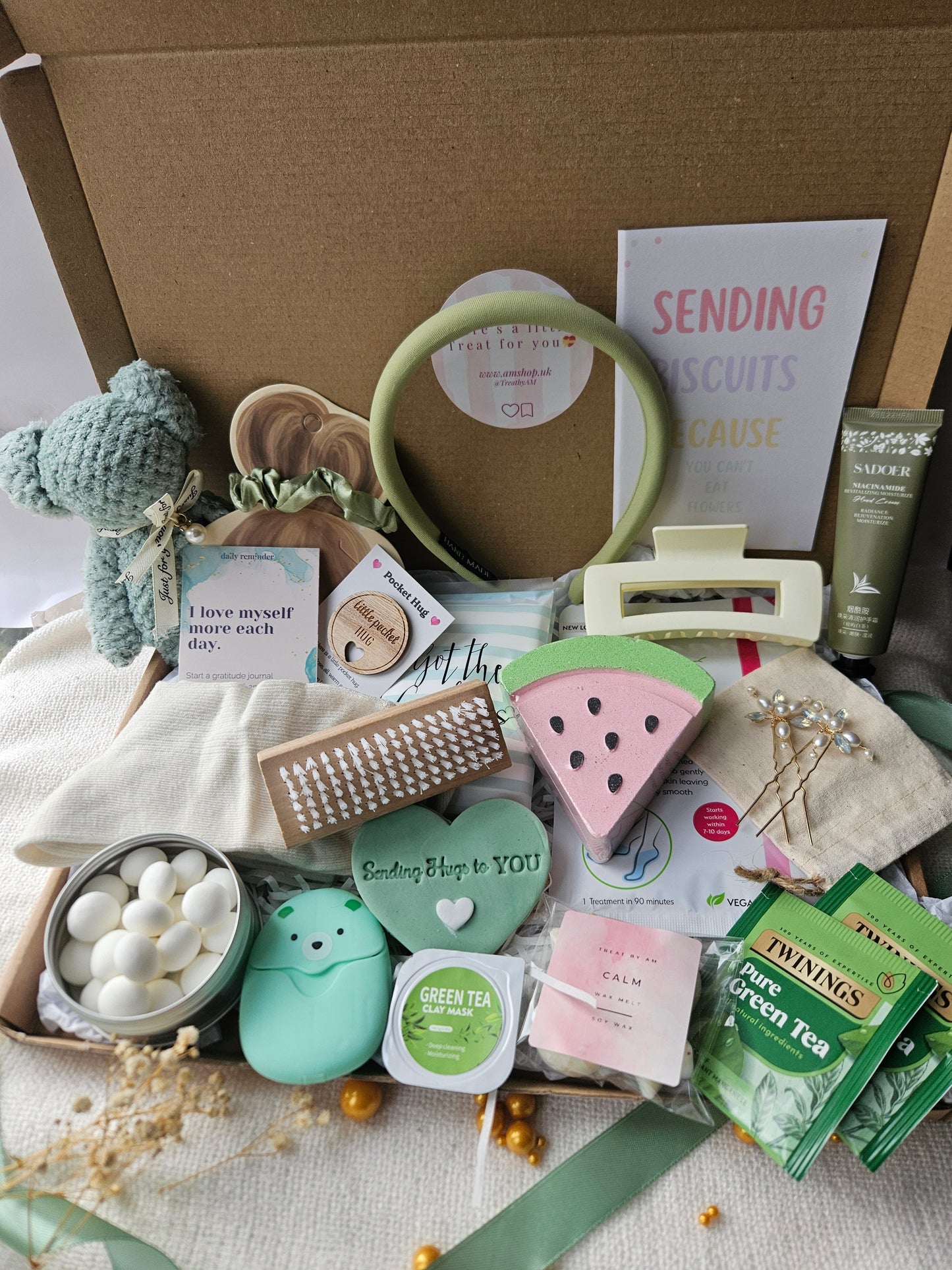 Relax & Unwind Hamper| Sage Green Pamper Box