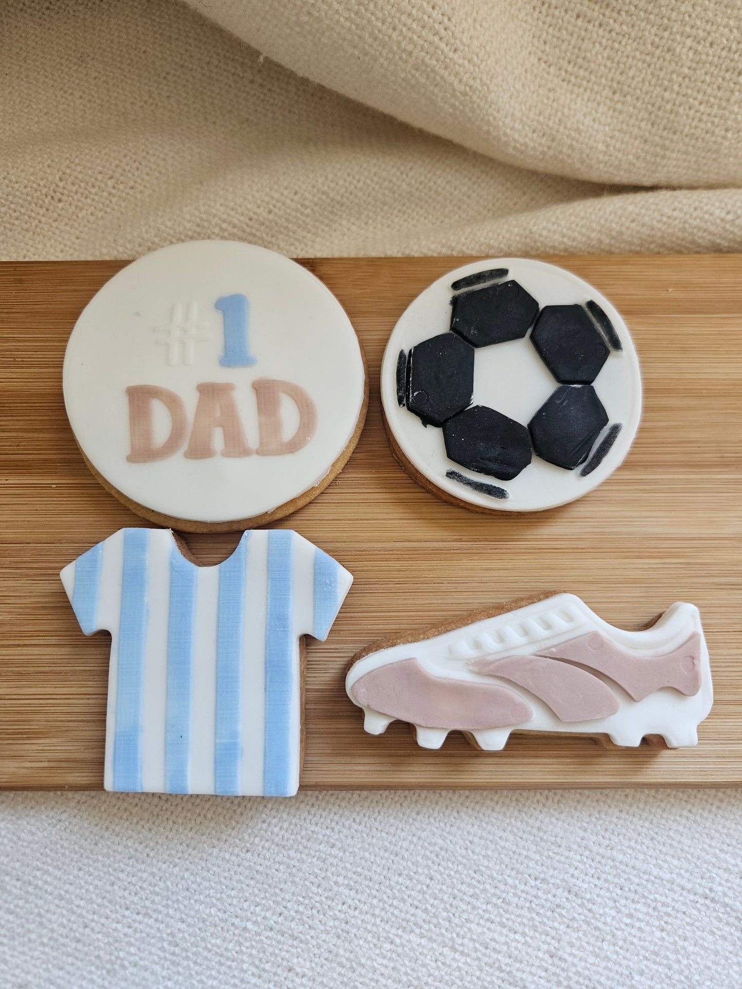PRE ORDER- Father's Day Biscuits| Football Theme
