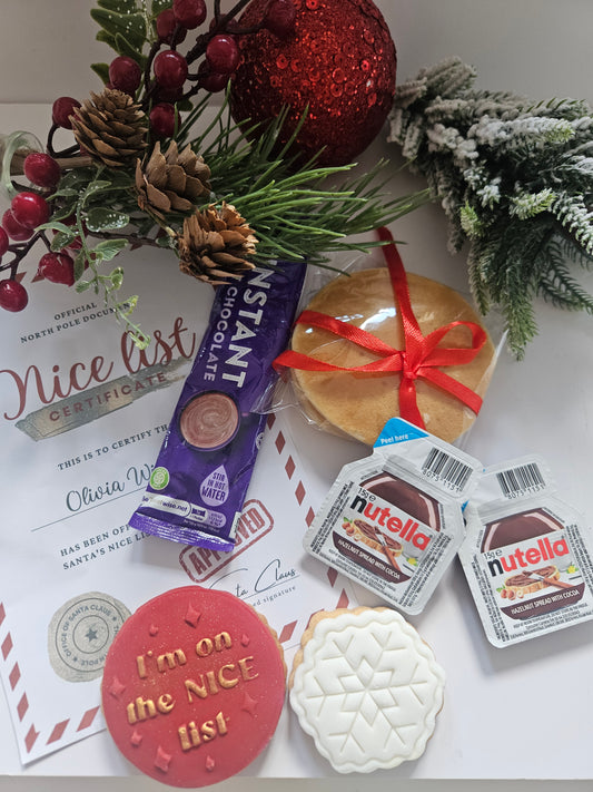 Personalised Santa's Nice List Certificate Box | Christmas Eve Treat Box for Kids | Custom Christmas Gift | Official North Pole Document |