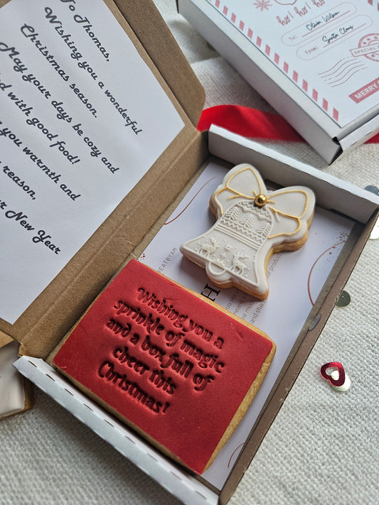 Christmas Cookie Greetings Card Gift Box |Santa Mail Personalised Hug in a Box|Christmas Eve Box