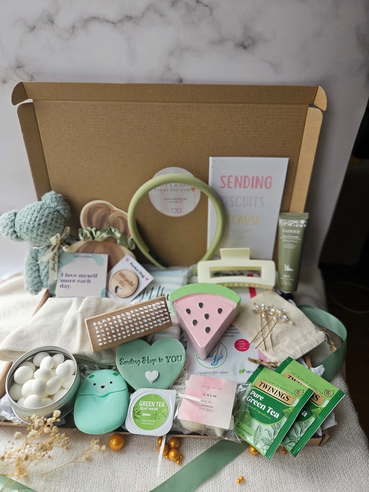 Relax & Unwind Hamper| Sage Green Pamper Box