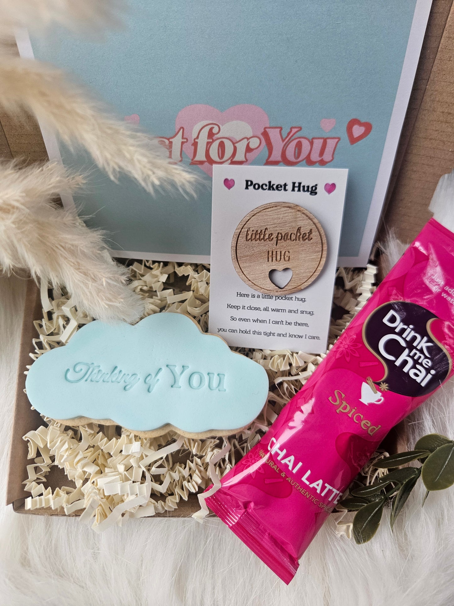 Thinking of You "Pocket Hug" & Chai Letterbox Gift - A & M