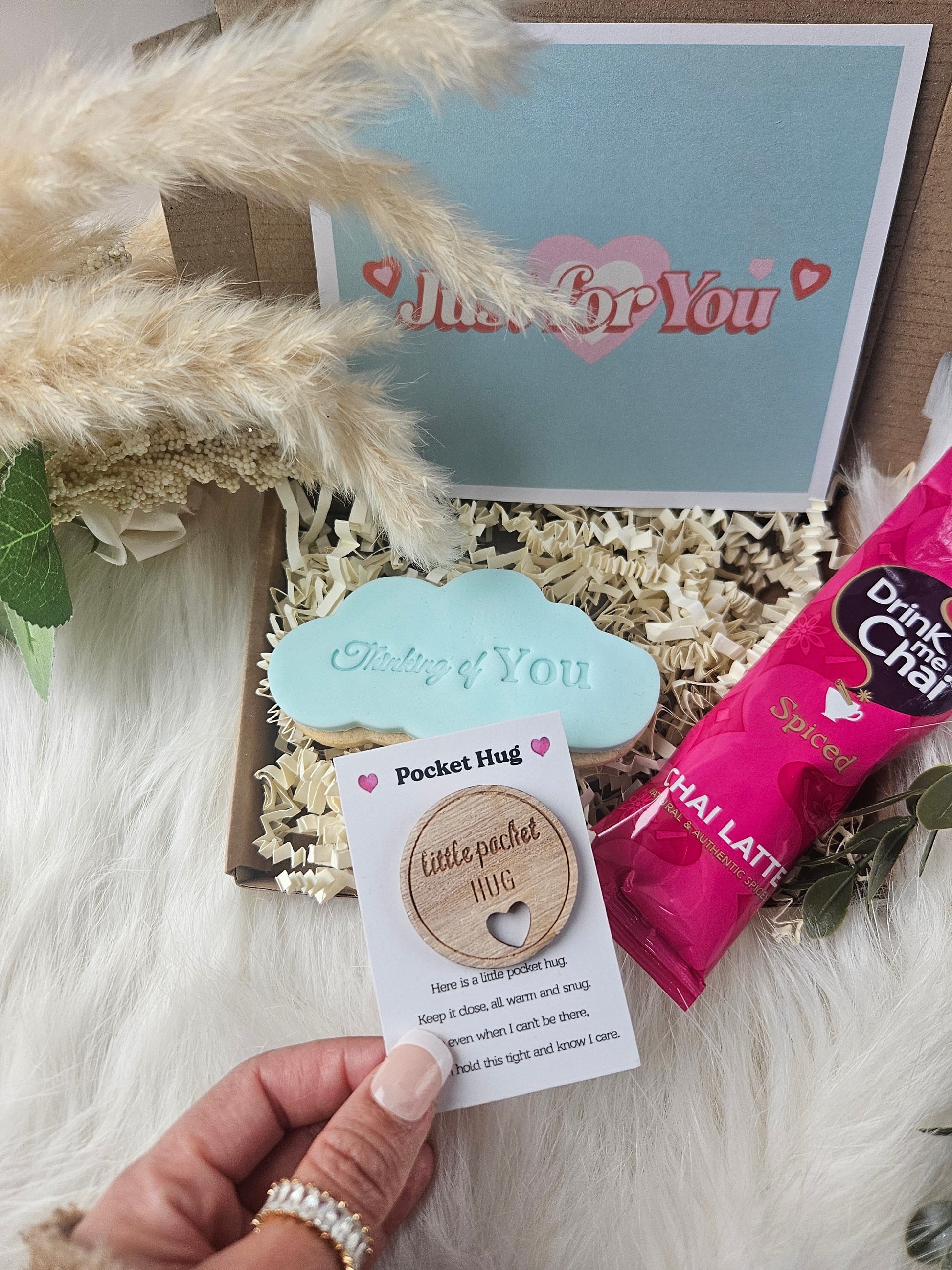 Thinking of You "Pocket Hug" & Chai Letterbox Gift - A & M