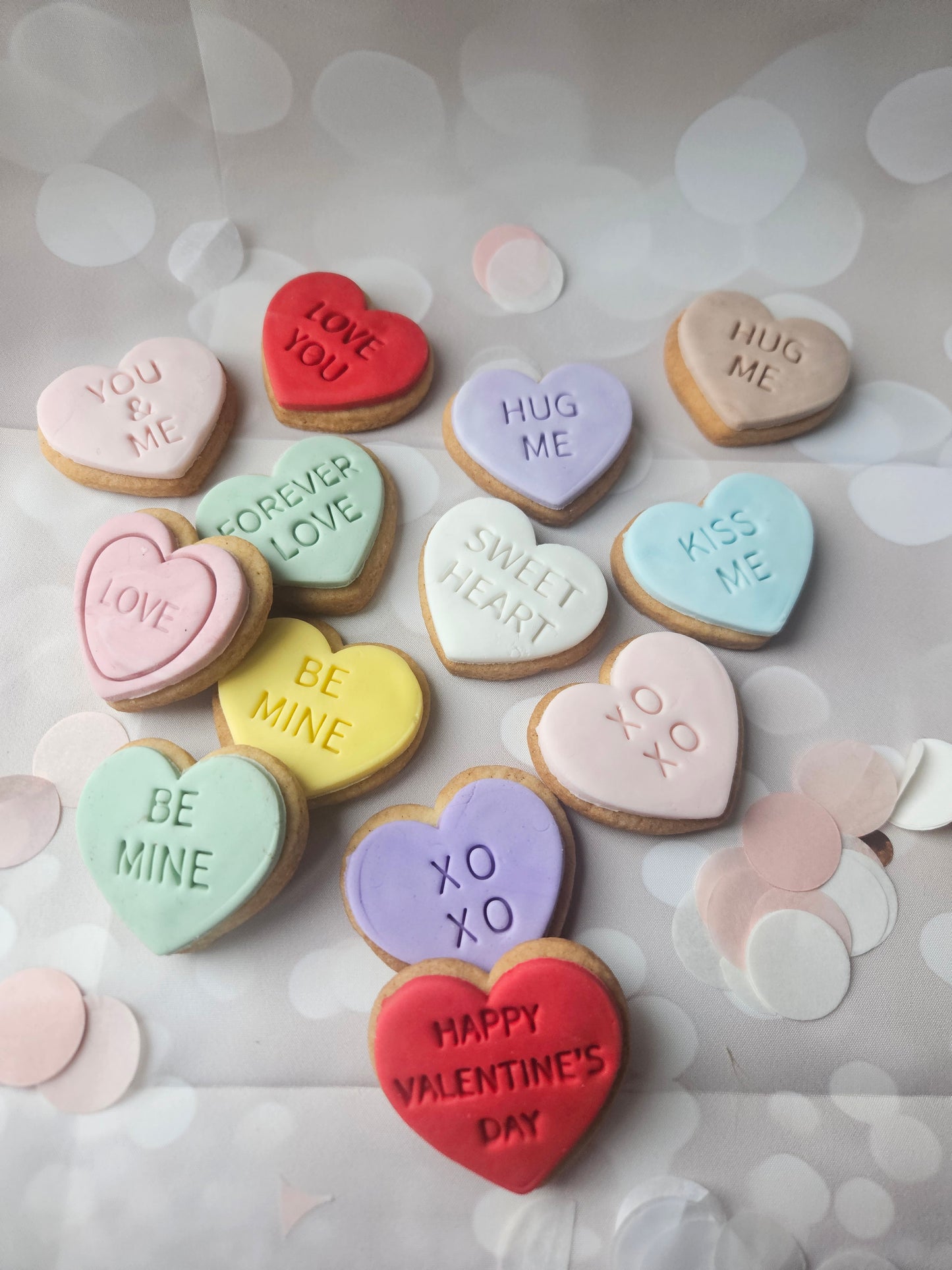Conversation Heart Cookies - Valentine’s Day Gift Box - A & M