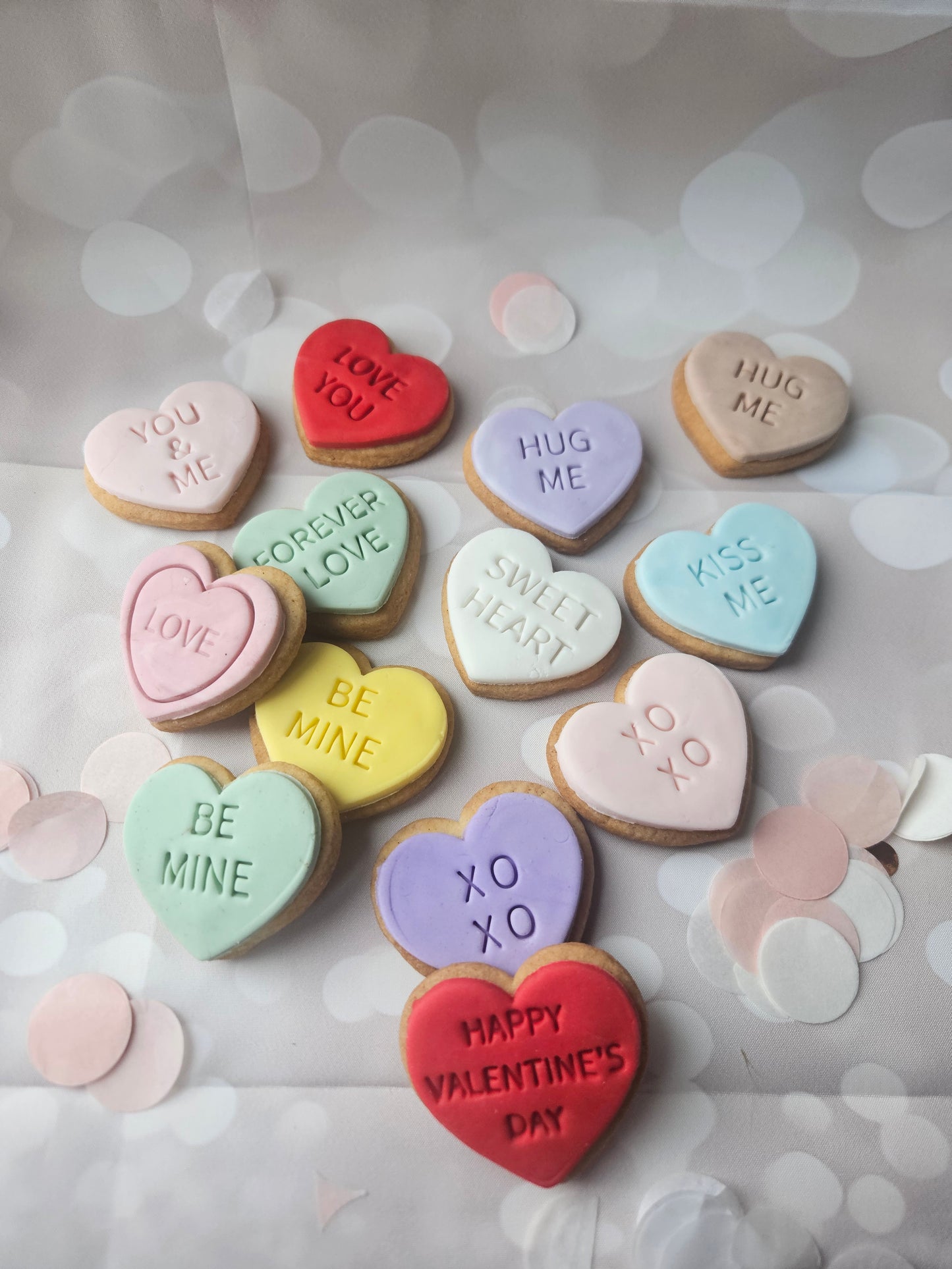 Conversation Heart Cookies - Valentine’s Day Gift Box - A & M