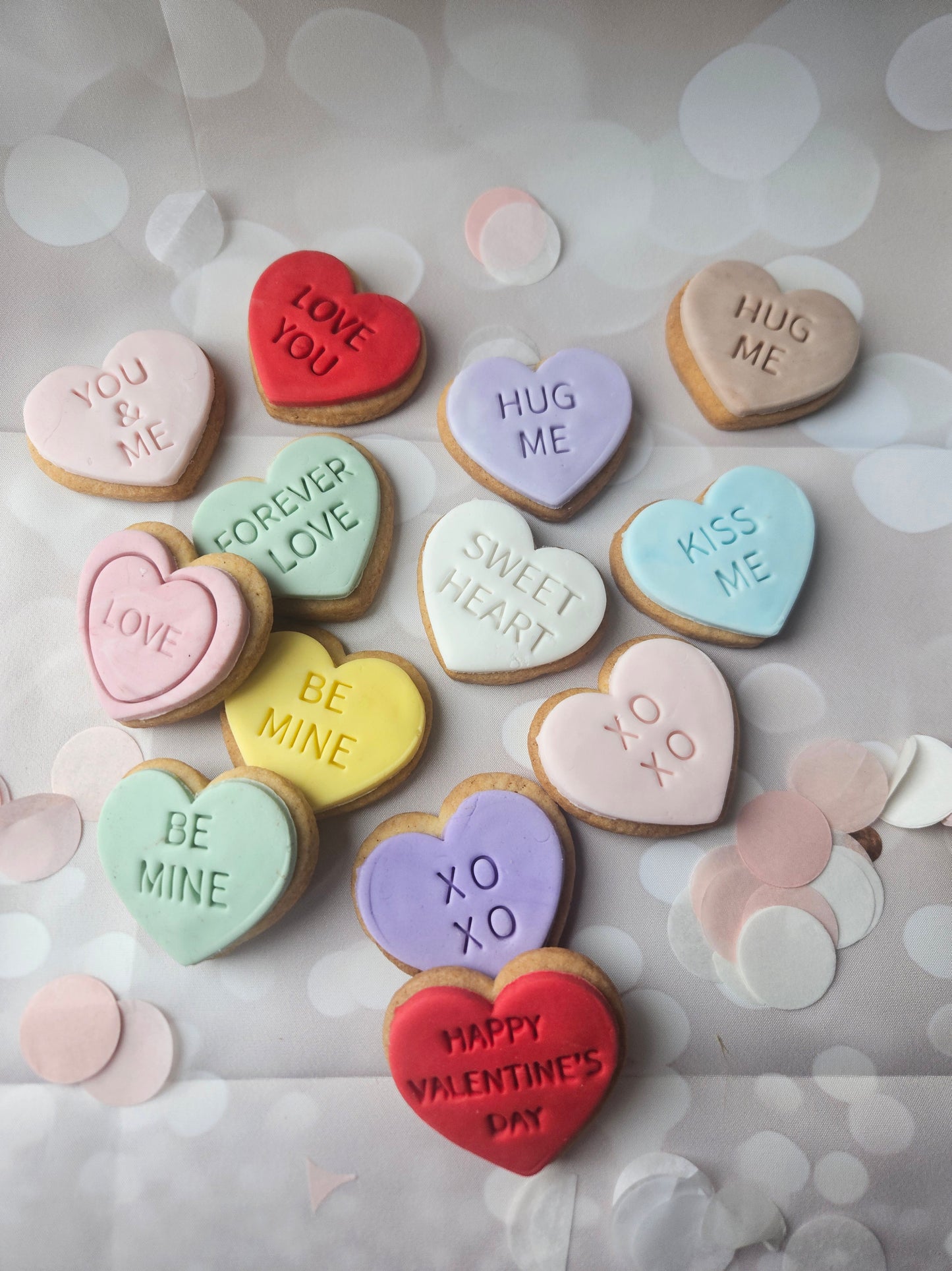 Conversation Heart Cookies - Valentine’s Day Gift Box - A & M