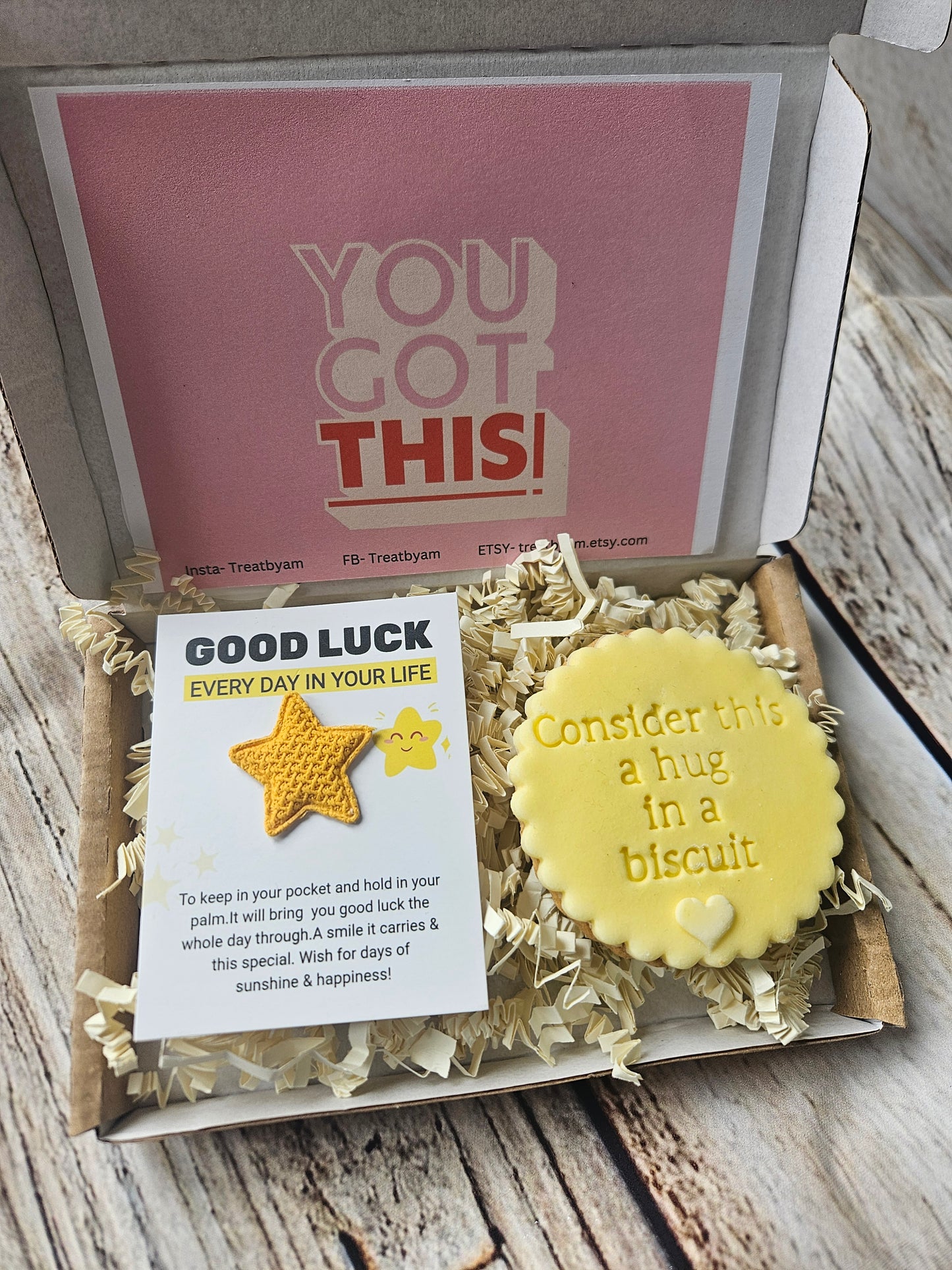 Good Luck Gift Box - A Hug in a Biscuit