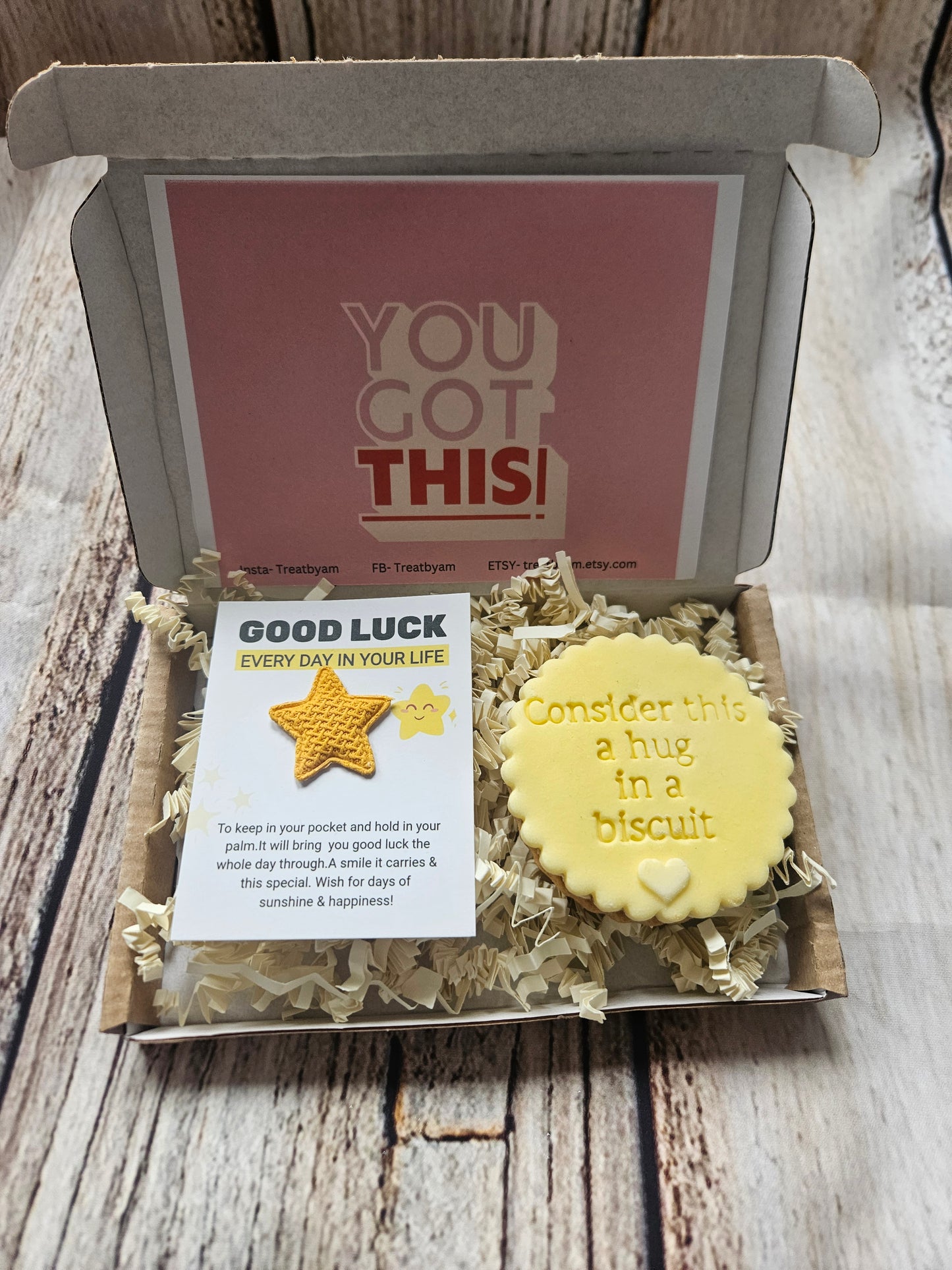 Good Luck Gift Box - A Hug in a Biscuit