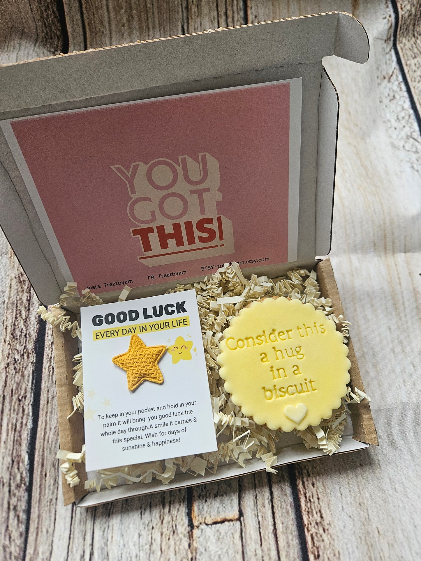 Good Luck Gift Box - A Hug in a Biscuit
