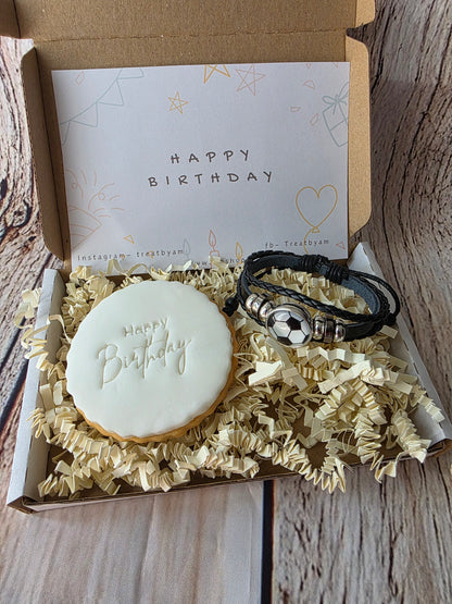 Teen Boy Birthday Letterbox Gift | Football Fan Gift Box for Him Sports Gift for Son, Brother, Teenager