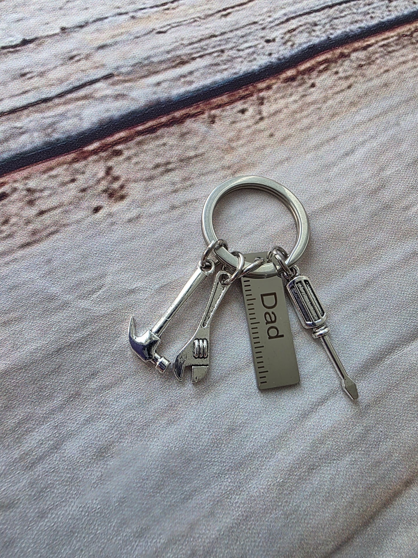 Dad Birthday Letterbox Gift | Happy Birthday Handyman Cookie & Tool Keychain Set | Gift for Him, Grandad, Father's Day