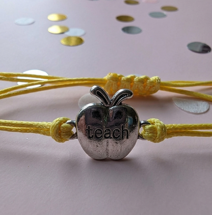 Teacher Thank You Charm Wish Bracelet|Thank You Gift for Her