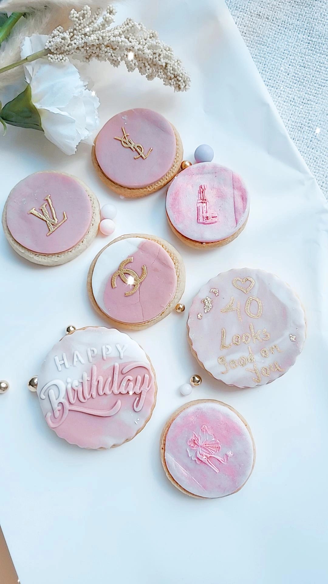 Birthday Biscuit Box-Designer| 40th Birthday - A & M
