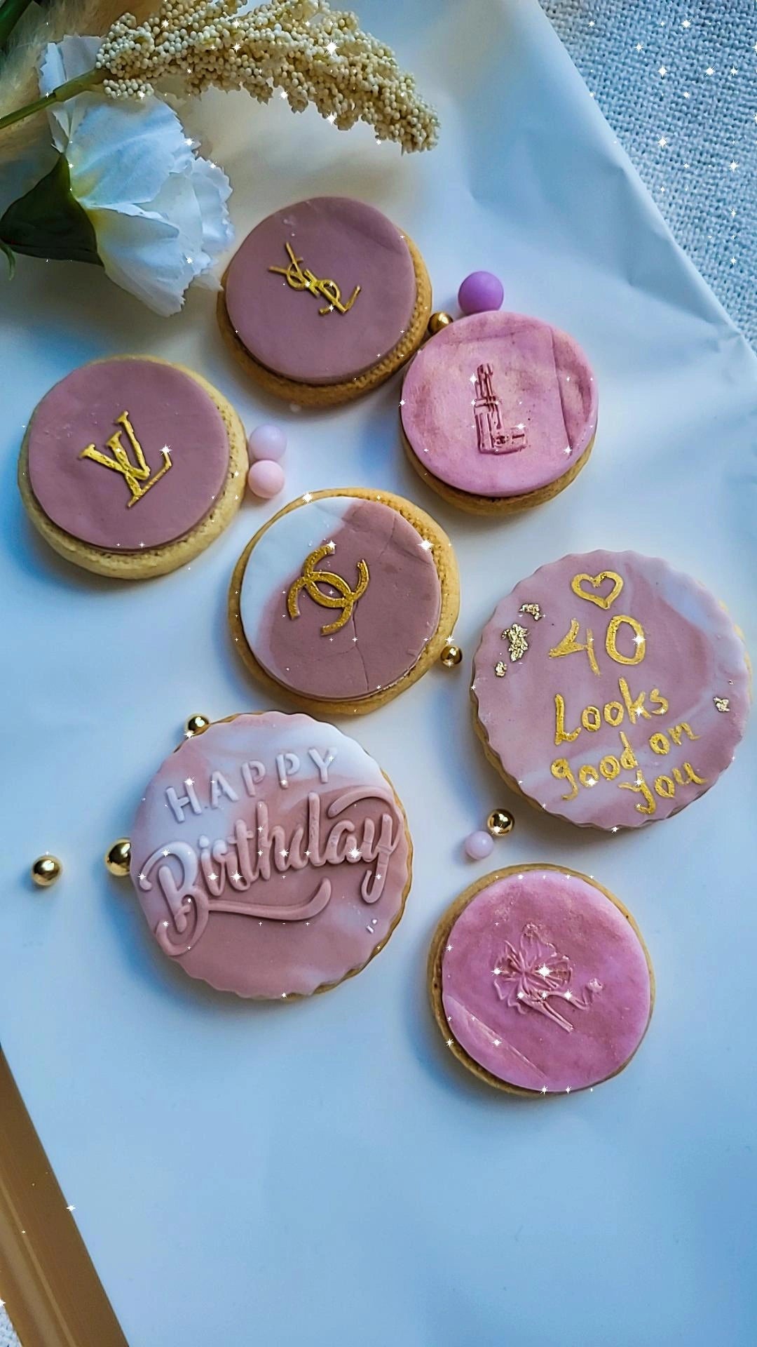 Birthday Biscuit Box-Designer| 40th Birthday - A & M