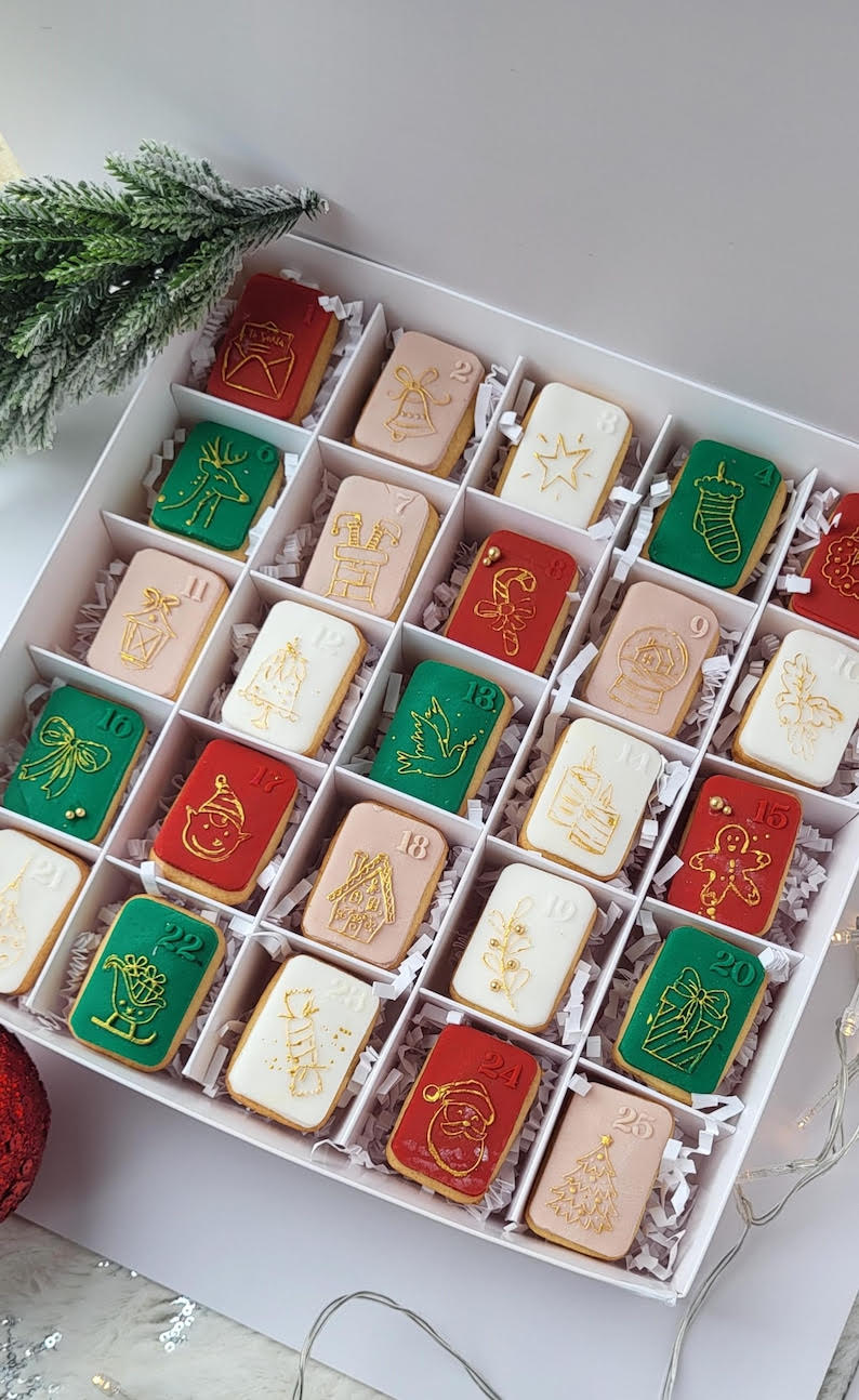 Handmade Christmas Cookie Advent Calendar