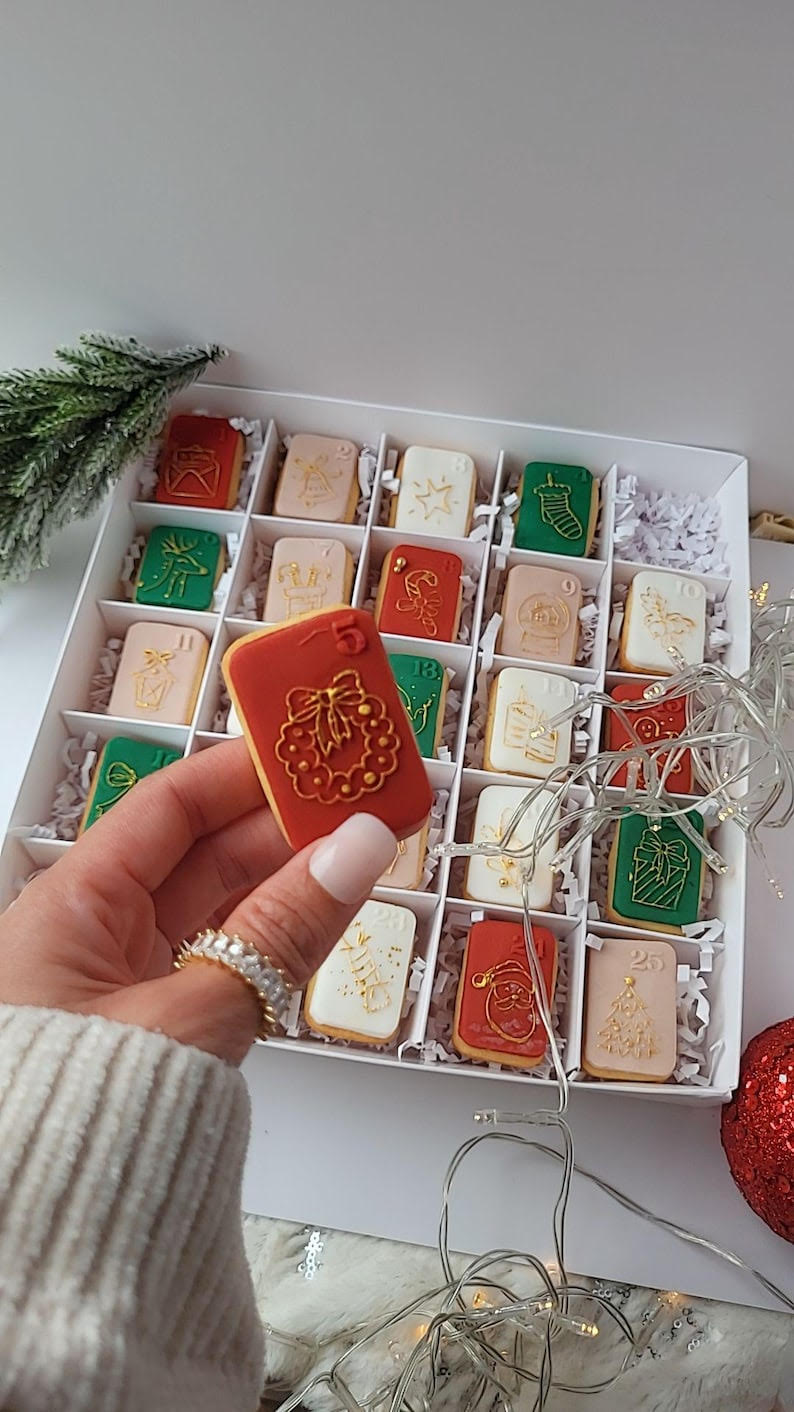 Handmade Christmas Cookie Advent Calendar