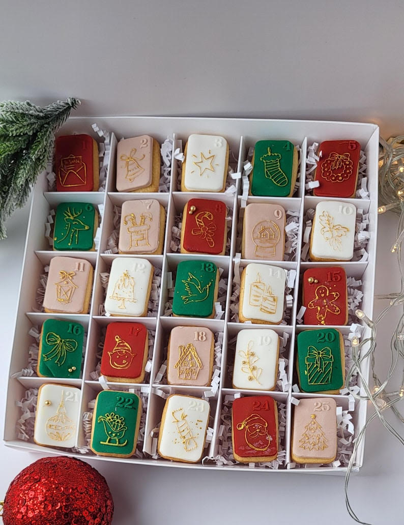 Handmade Christmas Cookie Advent Calendar