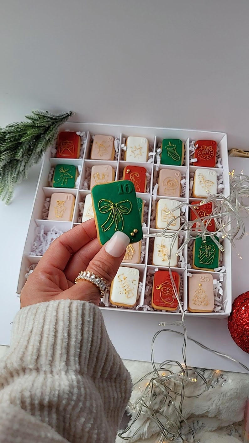 Handmade Christmas Cookie Advent Calendar