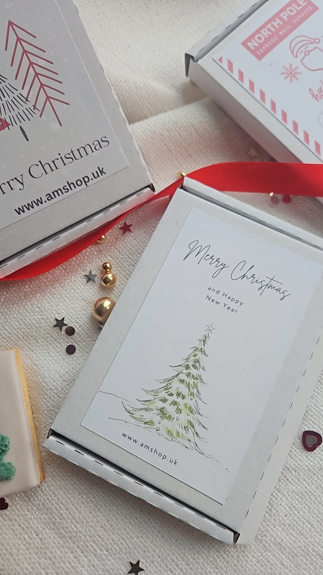 Christmas Cookie Greetings Card Gift Box |Santa Mail Personalised Hug in a Box|Christmas Eve Box