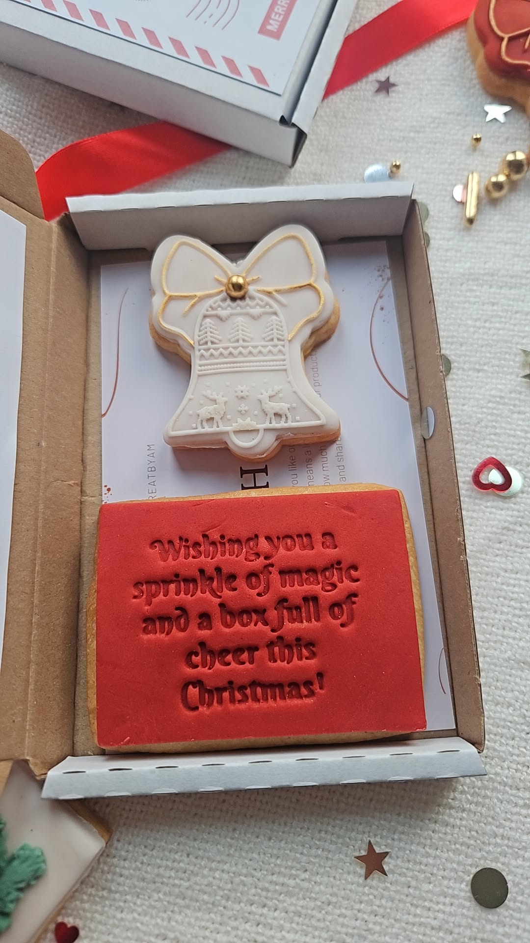 Christmas Cookie Greetings Card Gift Box |Santa Mail Personalised Hug in a Box|Christmas Eve Box