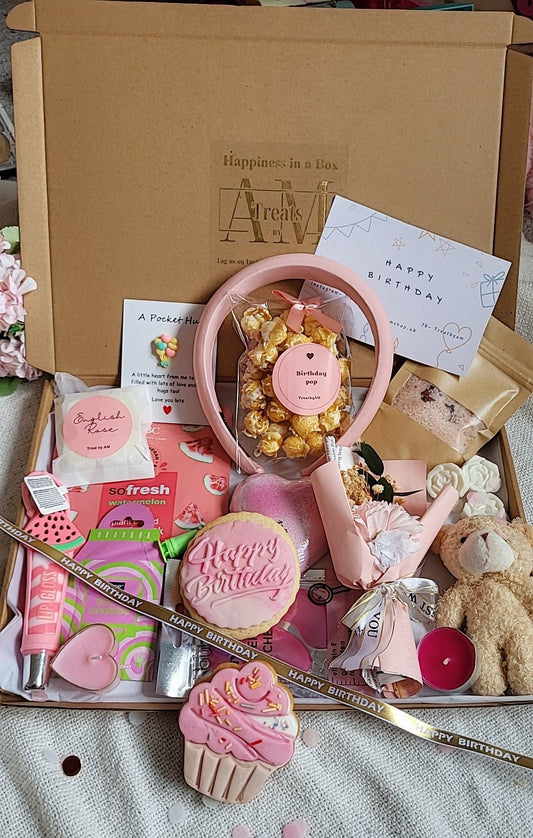 Pink Birthday Box| Pamper Gift Hamper For Her Birthday