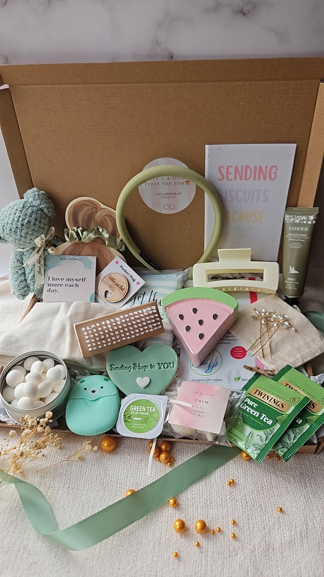Relax & Unwind Hamper| Sage Green Pamper Box