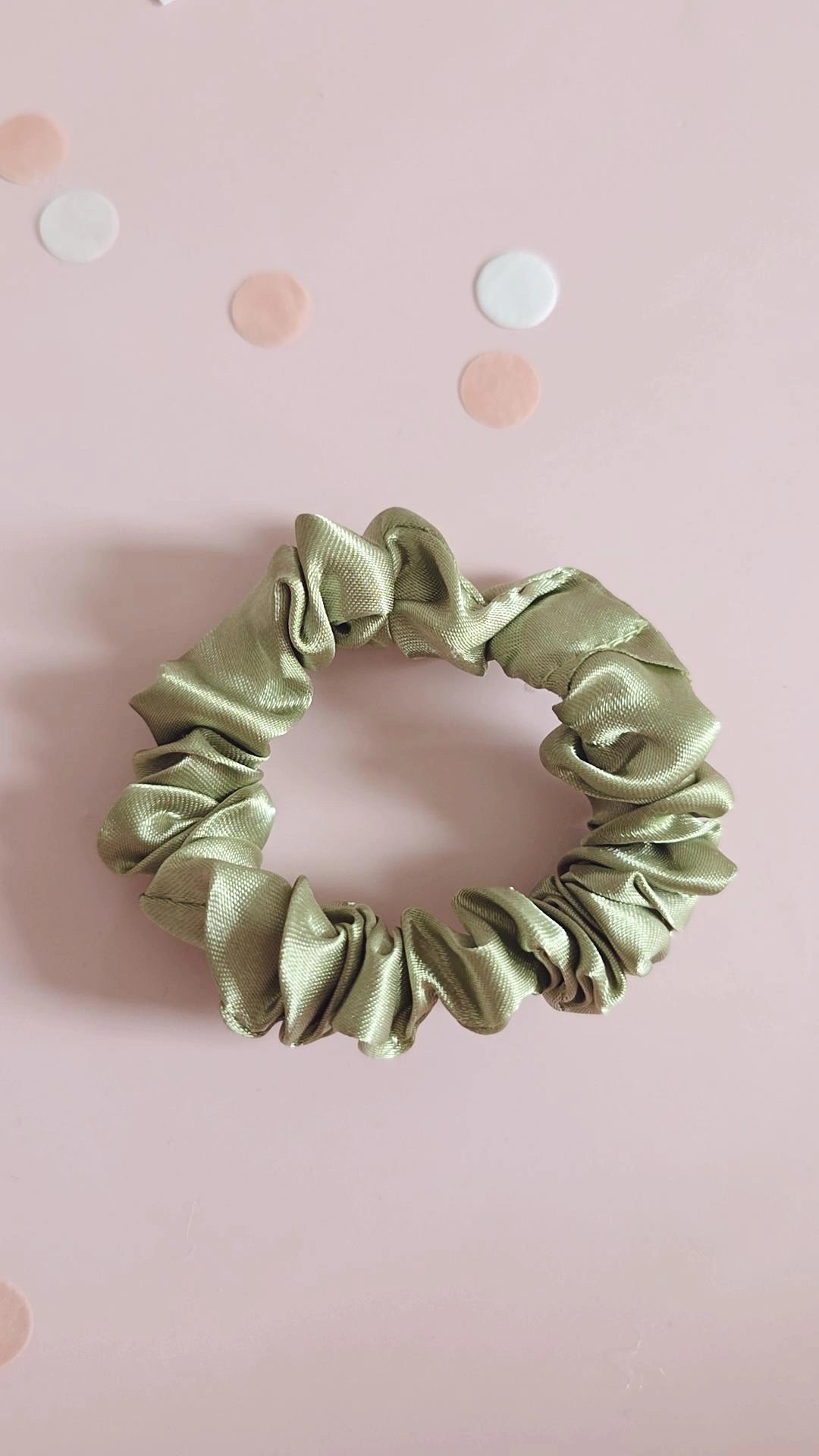 Sage green scrunchie