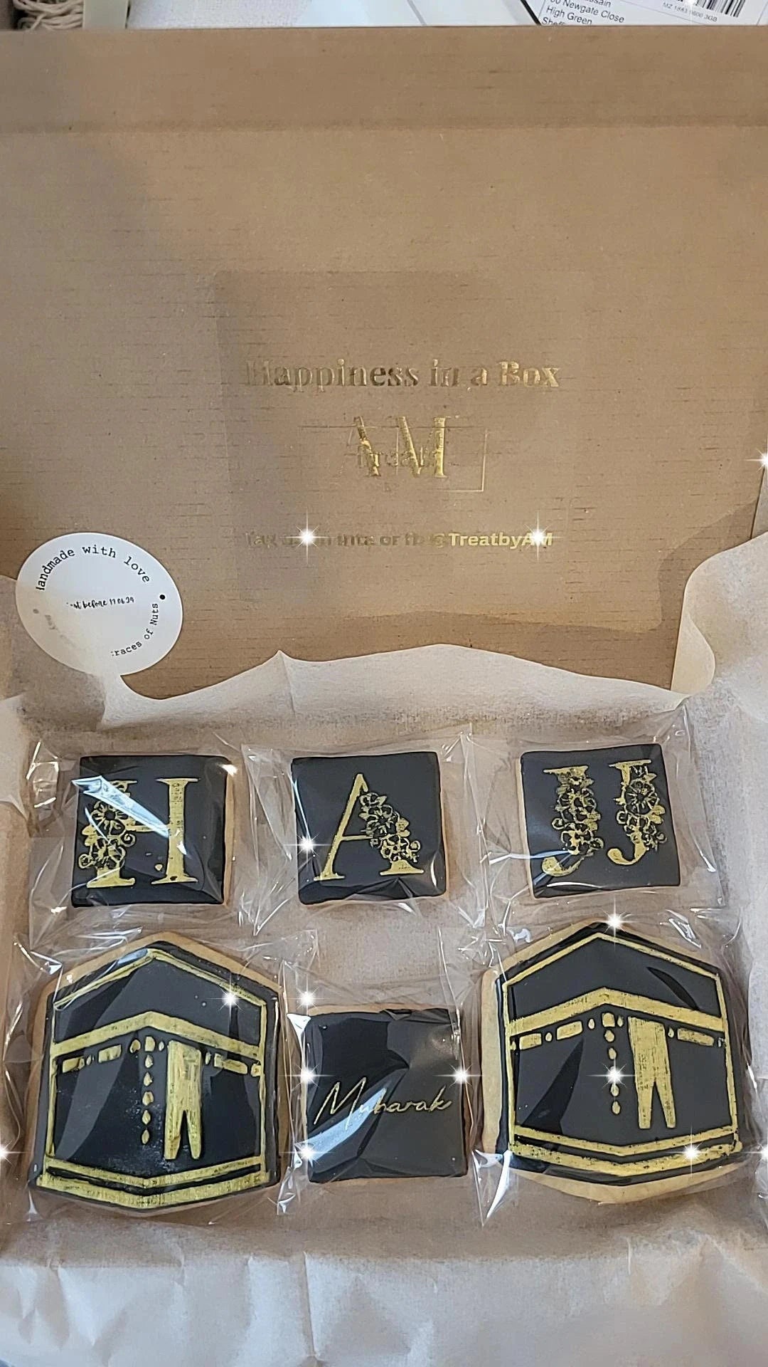Hajj Mubarak Cookie Gift Box: Kaaba Cookies, Islamic Gift